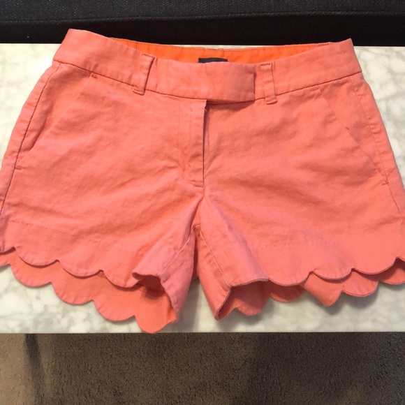 J Crew pink scalloped shorts size 2 jcrew j. Crew